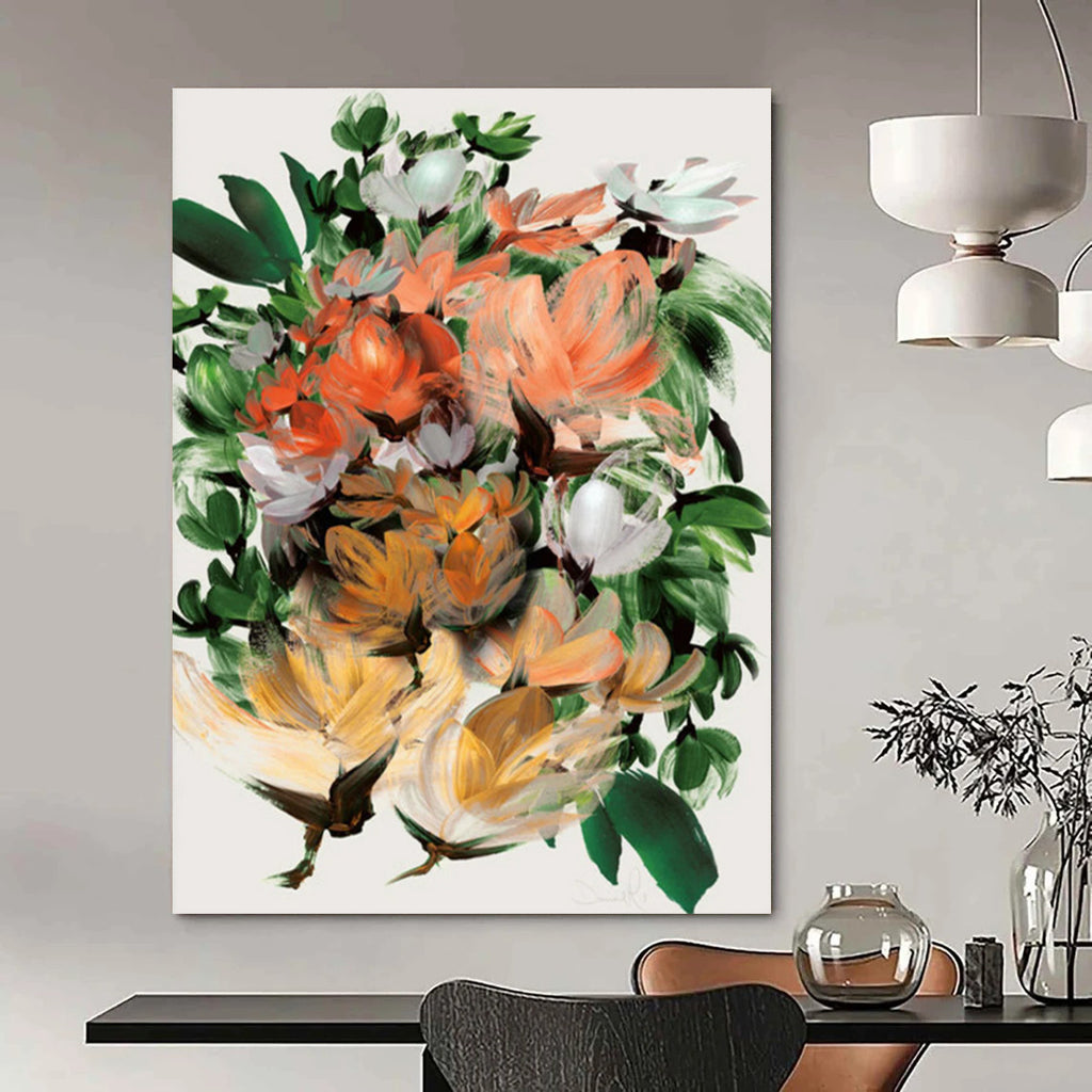 “Vibrant Floral Bouquet” - Bold Colors with Expressive Brushstrokes Painting On Canvas DS217