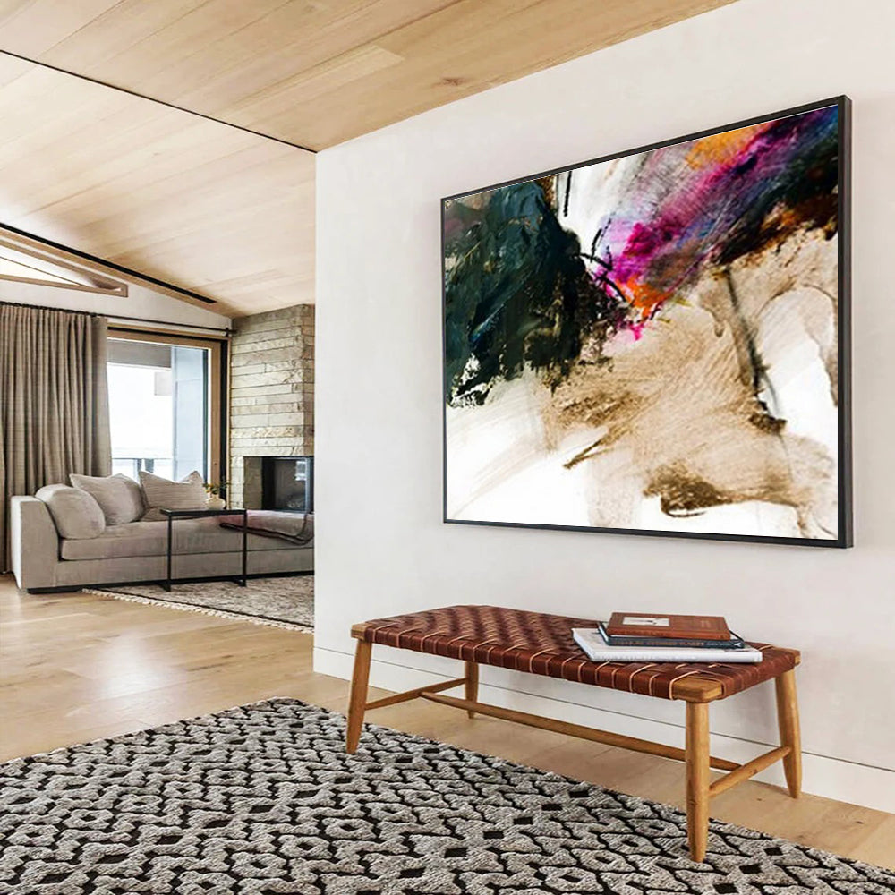 “Color - splash Abstract” - Energetic Abstract Expressionist Painting On Canvas DKS394