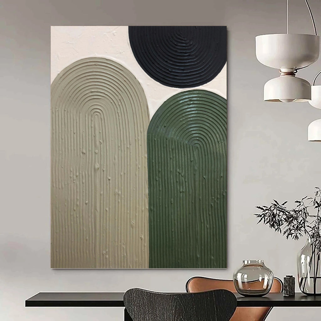 “Neutral Arch Textures” - Earthy Tones Abstract Painting On Canvas PT1166