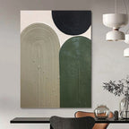 “Neutral Arch Textures” - Earthy Tones Abstract Painting On Canvas PT1166