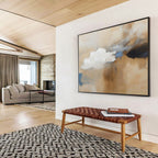 Soft Cloud - Inspired Abstract Painting On Canvas DKS090