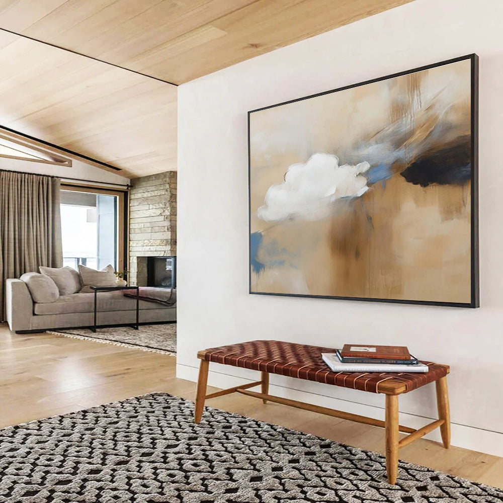 Soft Cloud - Inspired Abstract Painting On Canvas DKS090