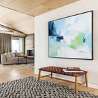 “Blue - Green Abstract Serenity” Painting On Canvas DKS308