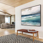 “Layered Ocean Blues” - Textured Seascape Painting On Canvas PT051