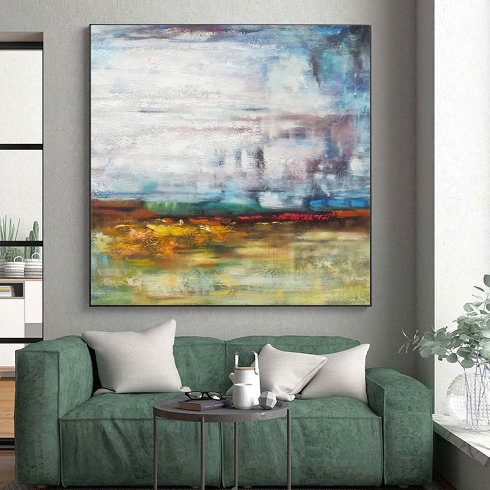 “Colorful Abstract Blurred Scenery” Painting On Canvas PS0383