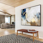 “Blue And Gold Revisited” - Abstract Painting On Canvas DKS509