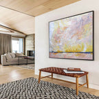 “Pastel Sky Abstract Landscape” - Abstract Painting On Canvas DKS564
