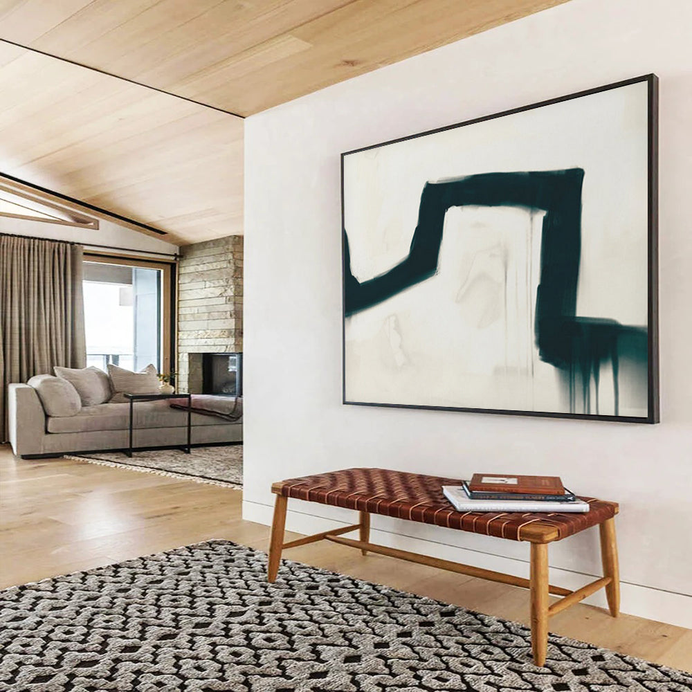 “Black and White Dripping Abstract” - Gestural Abstract Painting On Canvas PT115