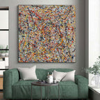 “Colorful Drip Chaos” - Multicolor Abstract Expressionist Painting On Canvas PS0704