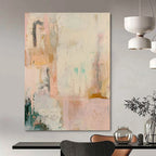 Soft Pink and Beige, "Blush Tones" – Abstract Color - Field Painting On Canvas PS0942