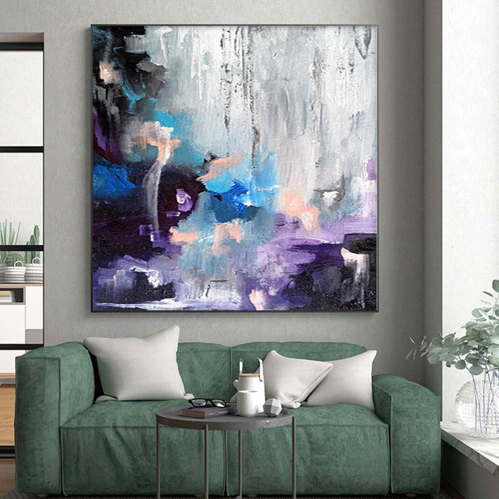 “Cool Tones Abstract” - Ethereal Abstract Painting On Canvas PS0069