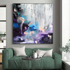 “Cool Tones Abstract” - Ethereal Abstract Painting On Canvas PS0069