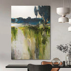 “Abstract Landscape with Path” - Abstract Landscape Painting On Canvas PT1925