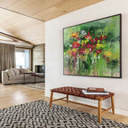 Impressionistic Floral Abstract Painting On Canvas DKS014