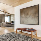 “Brown - Beige Minimalist” - Abstract Textured Painting On Canvas PT255