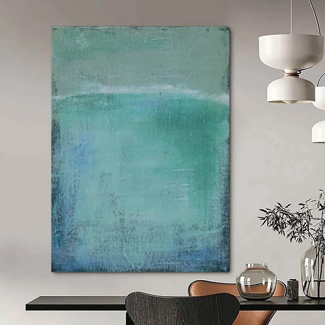 “Teal - Blue Gradient” - Color Field Painting On Canvas PT2320