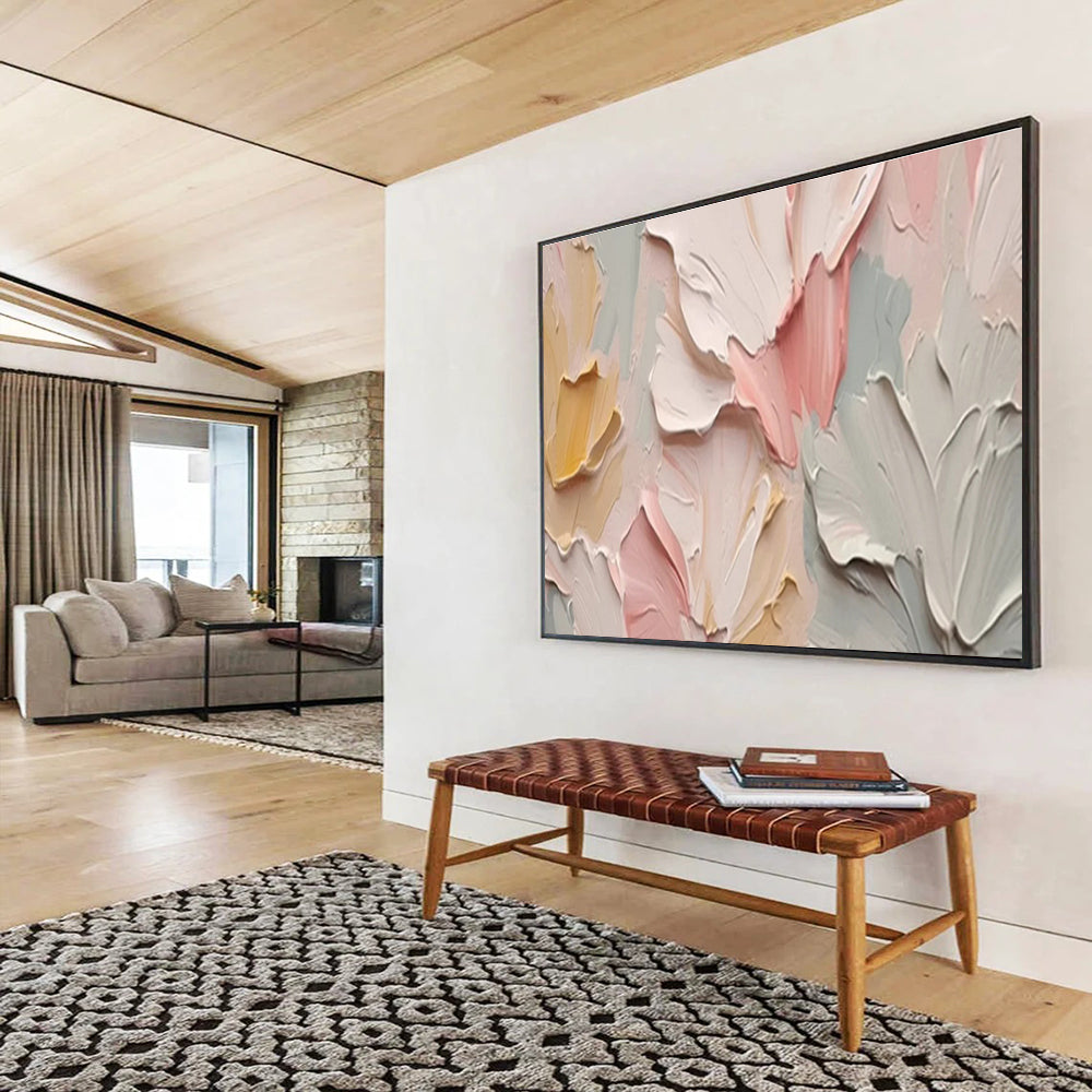 Pastel Petals - Abstract Floral Acrylic Painting, Great for Nursery & Dressing Room DKS667