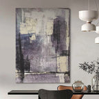 “Purple - Toned Abstract” - Moody Abstract Painting On Canvas PS0106