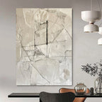 “Gray - Black Geometric Abstract” - Minimalist Abstract Painting On Canvas DS001