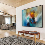 “Colorful Abstract Burst” - Abstract, Energetic - Styled Painting On Canvas DKS002