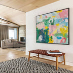 “Playful Colors & Spontaneous Drips” - Abstract Action - Inspired Painting On Canvas PT1683