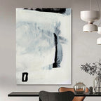 “Minimalist Black & White” - Simple Shapes & Subtle Textures Painting On Canvas DS204