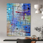 “Color - Streaked Abstract” - Abstract, Energetic - Styled Painting On Canvas PT1583