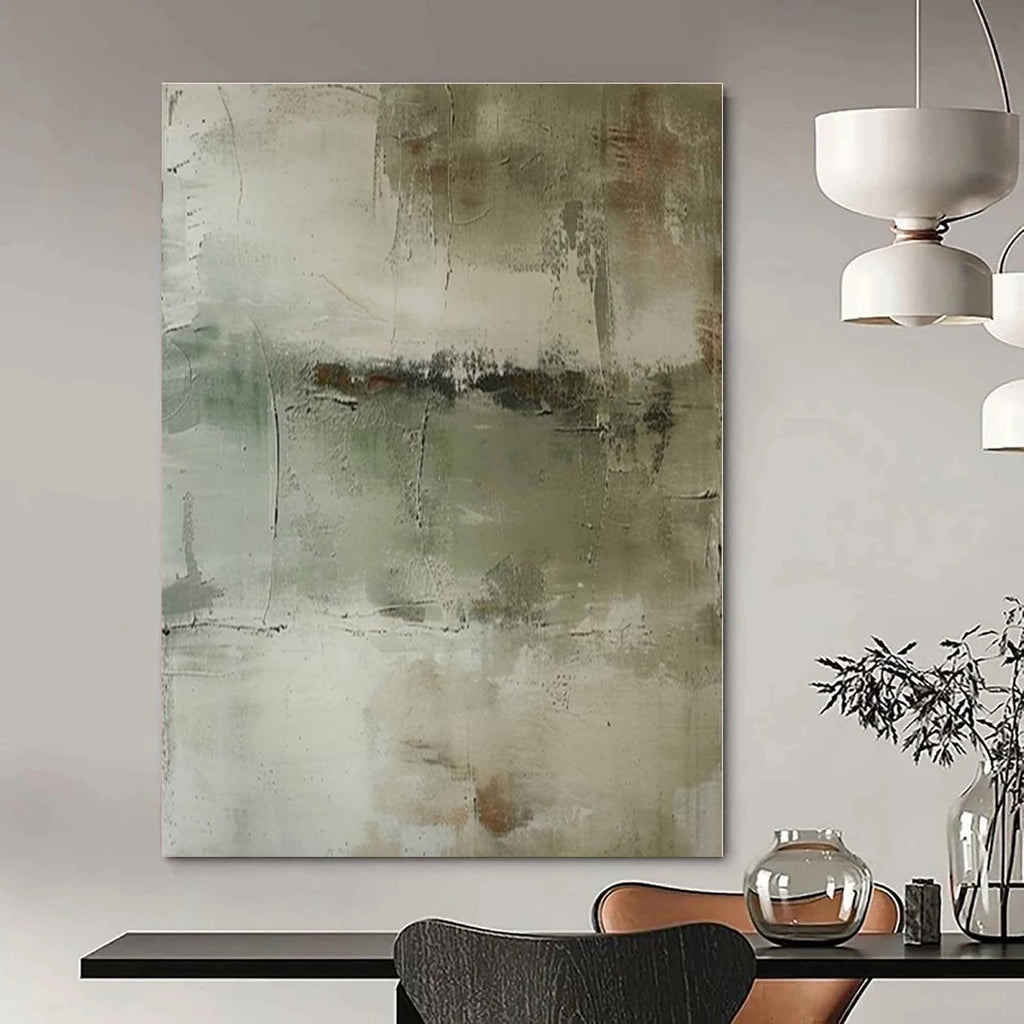Muted Tones with Subtle Textures "Quiet Memories" Abstract Painting On Canvas PS1357