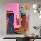 “Vibrant Color Blocks” - Cubist - Inspired Painting On Canvas DS050