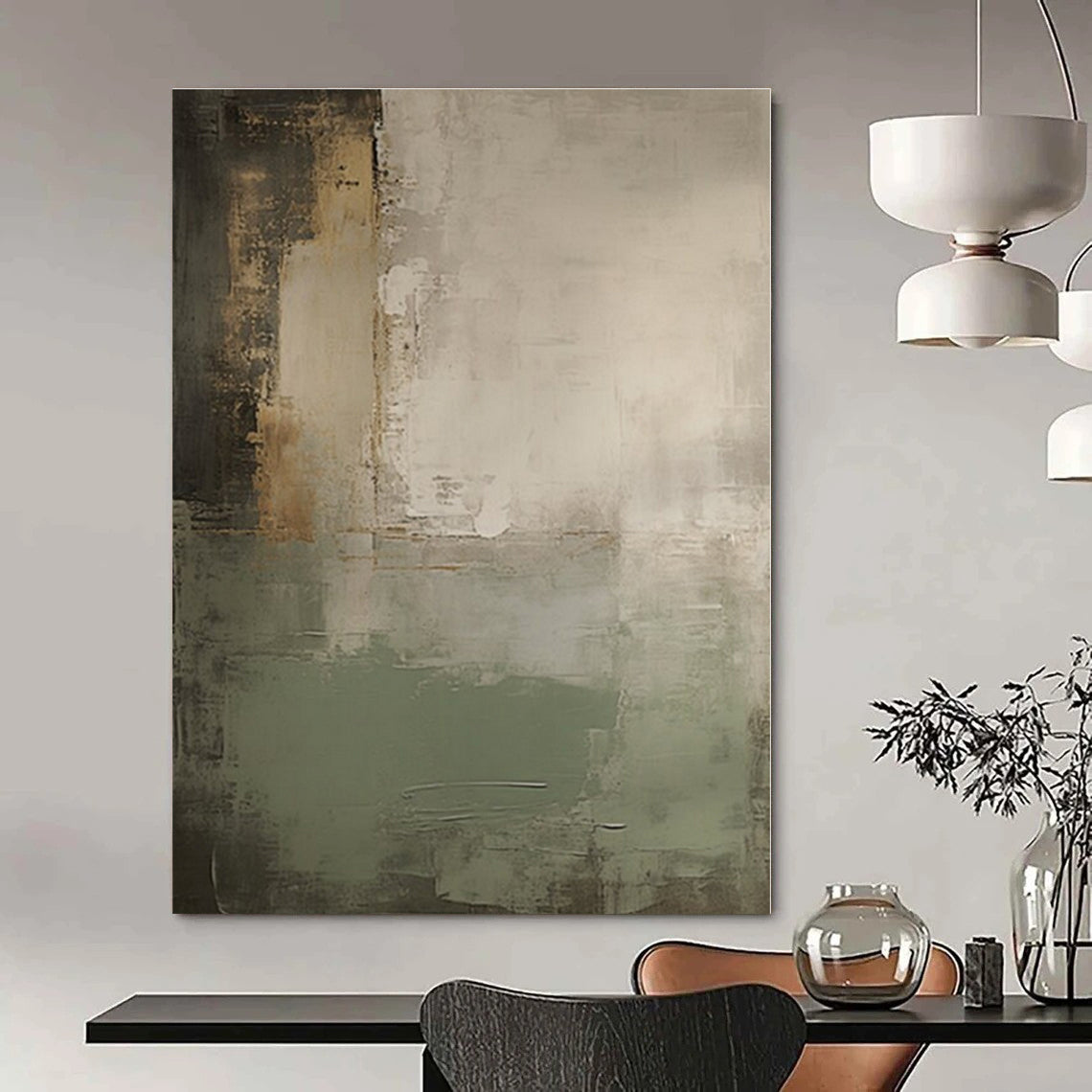 Muted Tones with Blended Textures "Soft Blends" Abstract Painting On Canvas PS1362