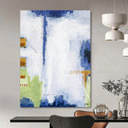 “Muted Tones Abstract Cityscape” - Abstract Urban Reflection Painting On Canvas PT2391