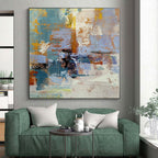 “Muted Tones with Subtle Copper Hints” - Contemplative Abstract Painting On Canvas PS0228