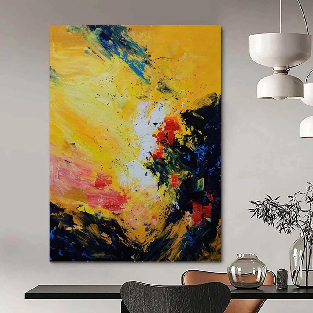 “Vibrant Color Abstract” - Abstract Expressionist Painting On Canvas PT1342
