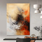 “Earthy Whirl” - Warm Tones & Circular Strokes Painting On Canvas DS121