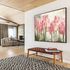 “Pink Tulips” - Realistic Oil Painting On Canvas DKS898