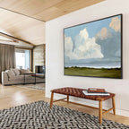 “Big Sky Abstract” - Minimalist Landscape Painting On Canvas DKS405