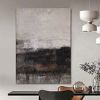Gray, Black, and Brown Textured, "Earth and Shadow" – Textured Abstract Painting On Canvas PS0983
