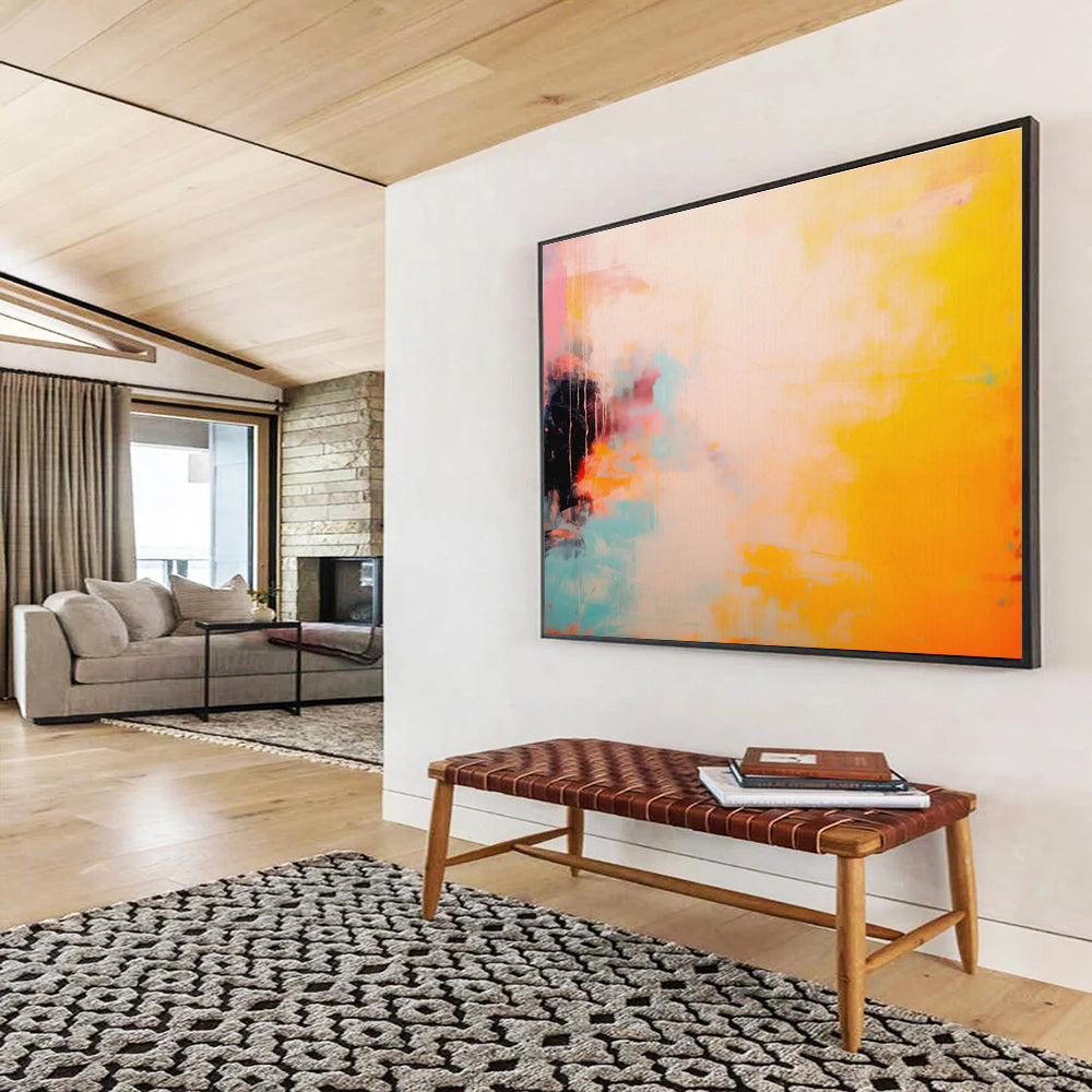 “Vibrant Color Fusion” - Abstract Expressionist Painting On Canvas DKS471