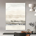 “Soft Gray - Beige Watercolor Wash” - Watercolor Painting On Canvas PT2054