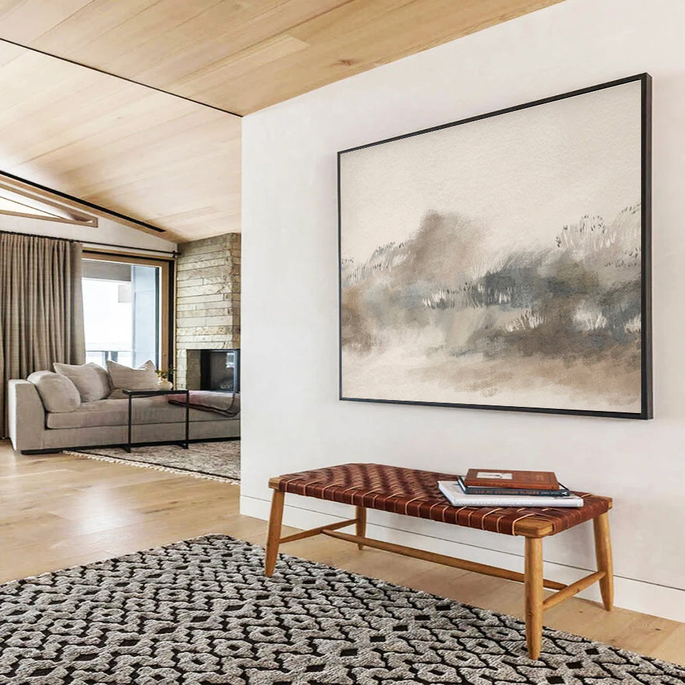 “Muted Earth - Tone Landscape” Landscape Painting On Canvas DKS244