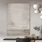 Soft Gray Textured Minimalism Minimalist Abstract Painting On Canvas DS055