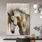 Ethereal Equine Soft - Hued Abstract Horse, Painting On Canvas PT2144