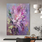 Vibrant Lilac Bouquet, Fauvist Floral, Matisse - Bold Color, Painting On Canvas PT2109