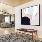 “Soft Pastel and Dark Contrast Abstract” - Subtle Abstract Painting On Canvas PT132