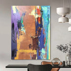 “Colorful Abstract Cityscape” - Abstract Landscape Painting On Canvas DS036