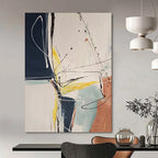 “Minimalist Line Abstraction” - Minimalist Abstract Painting On Canvas DS037