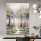 “Misty Forest Impressionist Style” - Impressionist - Inspired Landscape Painting On Canvas PT1433