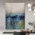 Colorful with Blurred Horizons "Dreamy Dusk" Abstract Landscape Painting On Canvas PS1120
