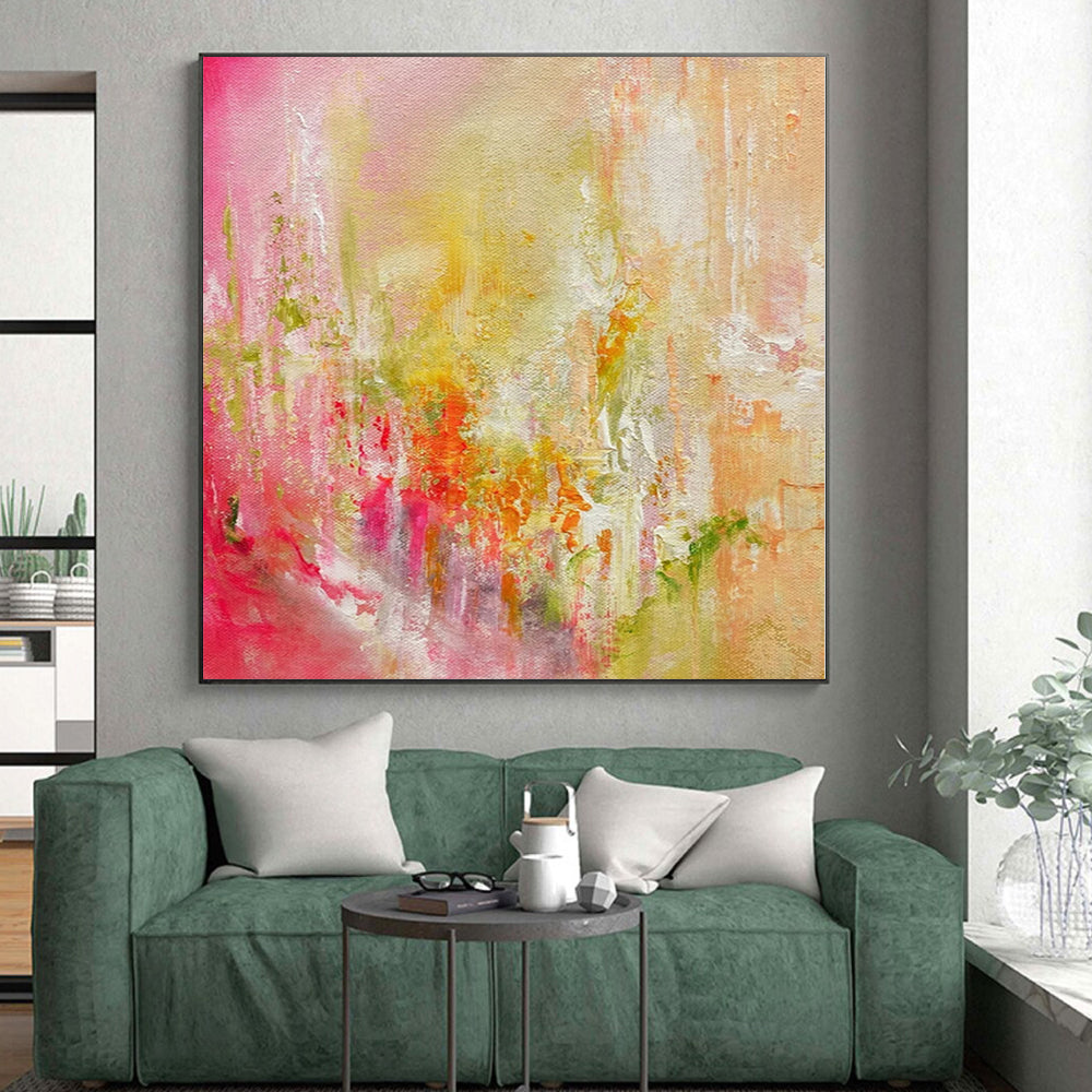 “Pastel Dream Abstract” - Soft - Hued Abstract Painting On Canvas PS0055