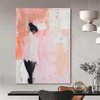 “Abstract Pink and Orange Figure” - Abstract Figurative Painting On Canvas PT1897